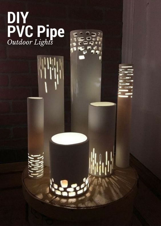 自制PVC管客厅灯图片